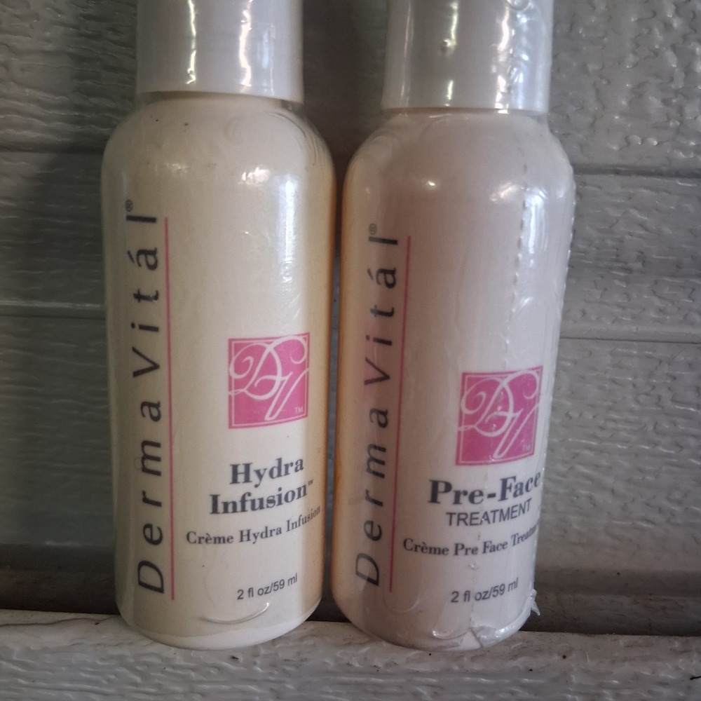 Derma Vital Lot - 2 oz. Pre-Face Treatment & 2 oz. Hydra Infusion Lot NEW Sealed